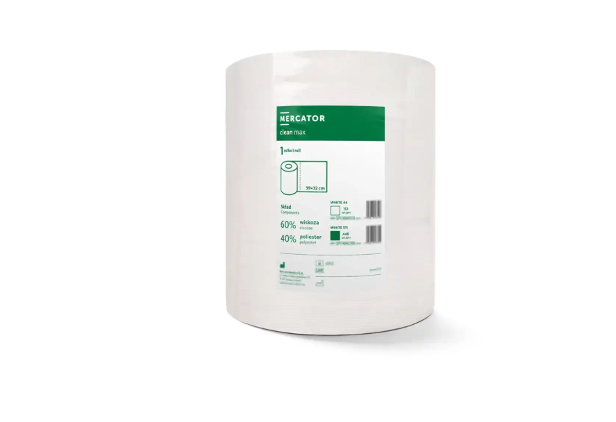 Laveta profesionala de curatare  Clean Max 175 m/ rola  Alb